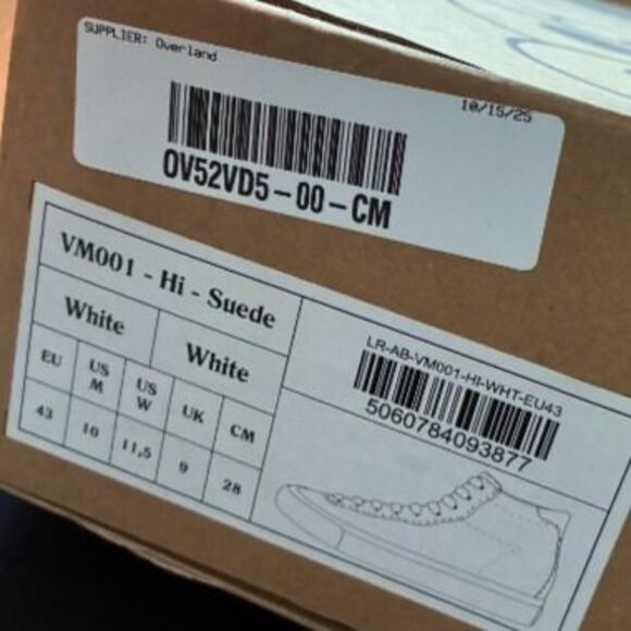 Last Resort AB VM001 Suede Hi White/White Men's US 10 NWT - Picture 4 of 4